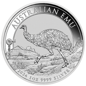 02-3928-Australian-Emu-2026-1oz-Silver-Bullion-Coin-straight-on-LR