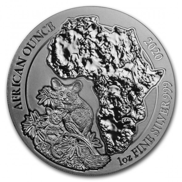 Rwanda African Ounce - Bushbaby 1 uncja Srebra 2020