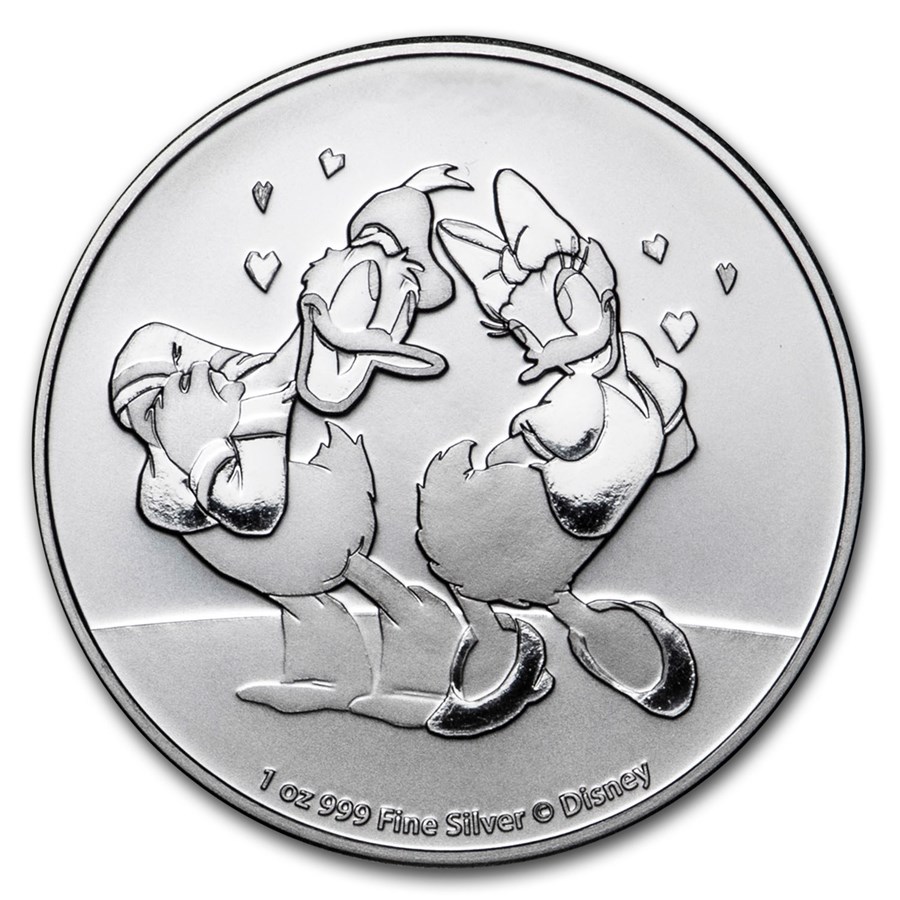 Niue Disney: Donald & Daisy Duck 1 uncja srebra 2021