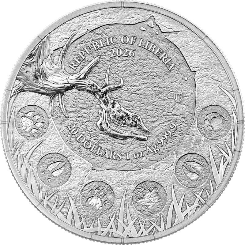 Srebrna Moneta Germania Mint Megafauna: Giant Deer 2026